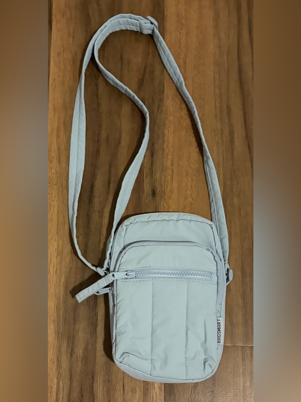 Light Blue Bagsmart Quilted Crossbody